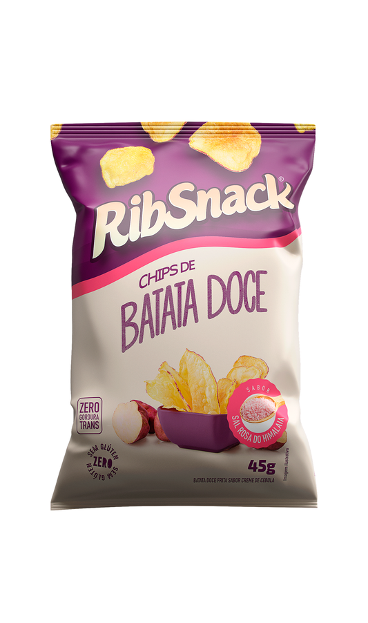 CHIPS DE BATATA DOCE - SABOR SAL ROSA DO HIMALAIA