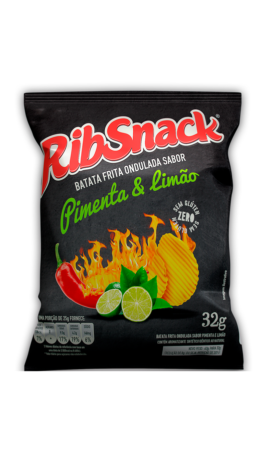 RIBSNACK ONDULADA - SABOR PIMENTA COM LIMÃO