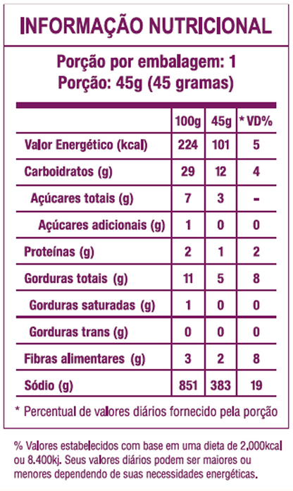 CHIPS DE BATATA DOCE - SABOR SAL ROSA DO HIMALAIA